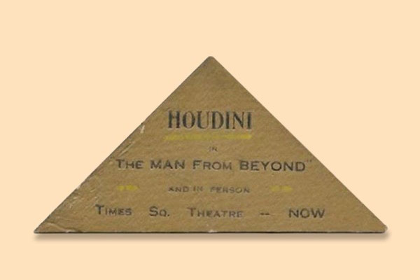 Biglietto da visita di Houdini